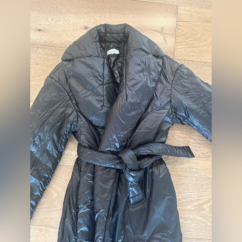 Calvin Klein Black Puffer long coat